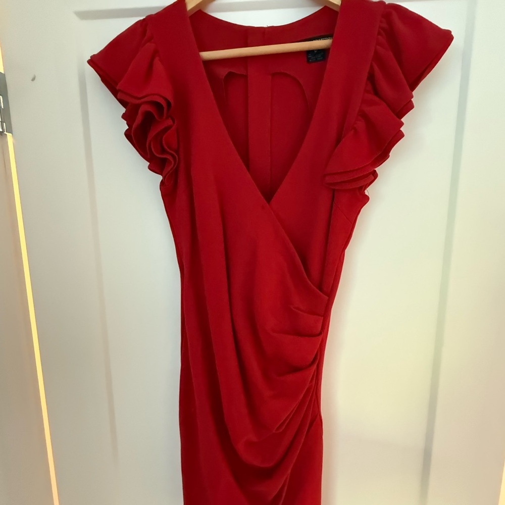 French Connection Scarlet Ruffle Mini Dress